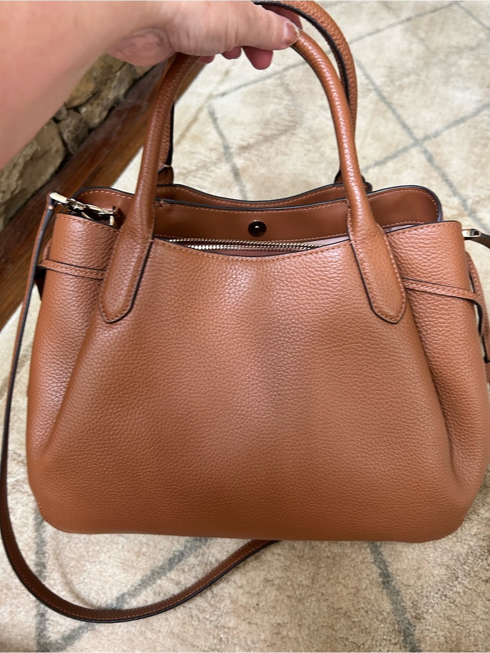 kate spade Large Dumpling Pebbled Leather Brown - Picture 2 of 6